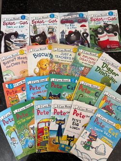 I Can Read Early Reader Book Lot: Splat the Cat, Pete The Cat, Biscuit