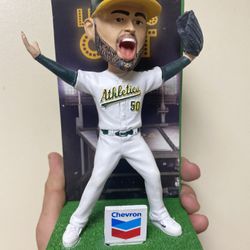 Oakland Athletics Mike Fiers no hitter A's bobble head baseball collectible
