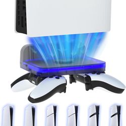 Ps5 wall mount for All PS5 Models,Ps5 accessories stand with RGB Lights,Wall mount kit for ps5 pro/ps5 /ps5 slim console(digital/disc),ps5 shelf