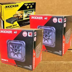 Kicker CXA800.1 CX Series Power Amplifier L7 Solo-Baric 10" Dual Voice Coil Subwoofers L7R10 Package 🚨Payment Options Available🚨No Credit Needed 🚨 