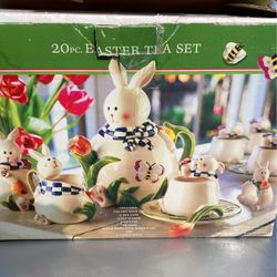 20 Pc. Easter Tea Set