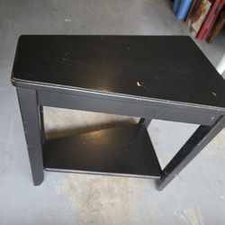 Black Trapezoid Side Table