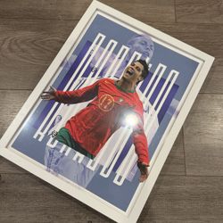 Cristiano Ronaldo Madrid Portugal Soccer Custom Print With Frame  