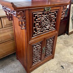 Chinese Solid Rosewood Liquor Cabinet