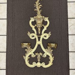 Antique Italian Carved Wood Gilt 3 Shelf  Wall Sconce