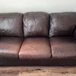 Brown Leather Sofa