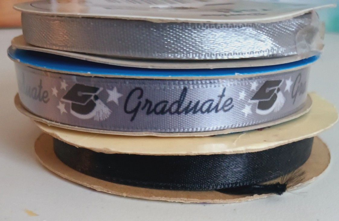 Graduation Ribbon And Rhinestone Mesh Ribbon