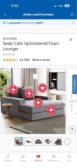Sealy Upholstered Lounger