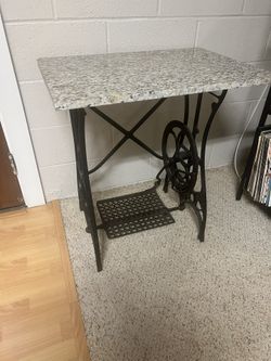 Antique Sewing Base Granite Top