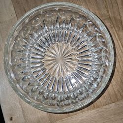 Vintage Clear Glass Serving Bowl Holiday Collectible