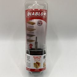 STRAIGHT ROUTER BIT DIABLO DR04100 1/8" IN. X 3/8" IN. CARBIDE 