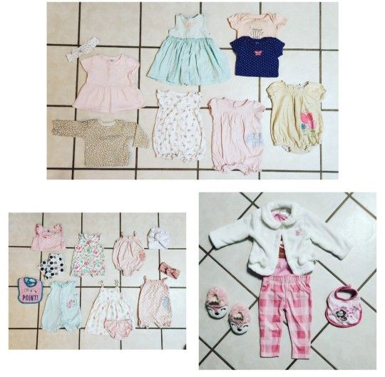 Mixed Lot of Babygirl Clothes Size 9M