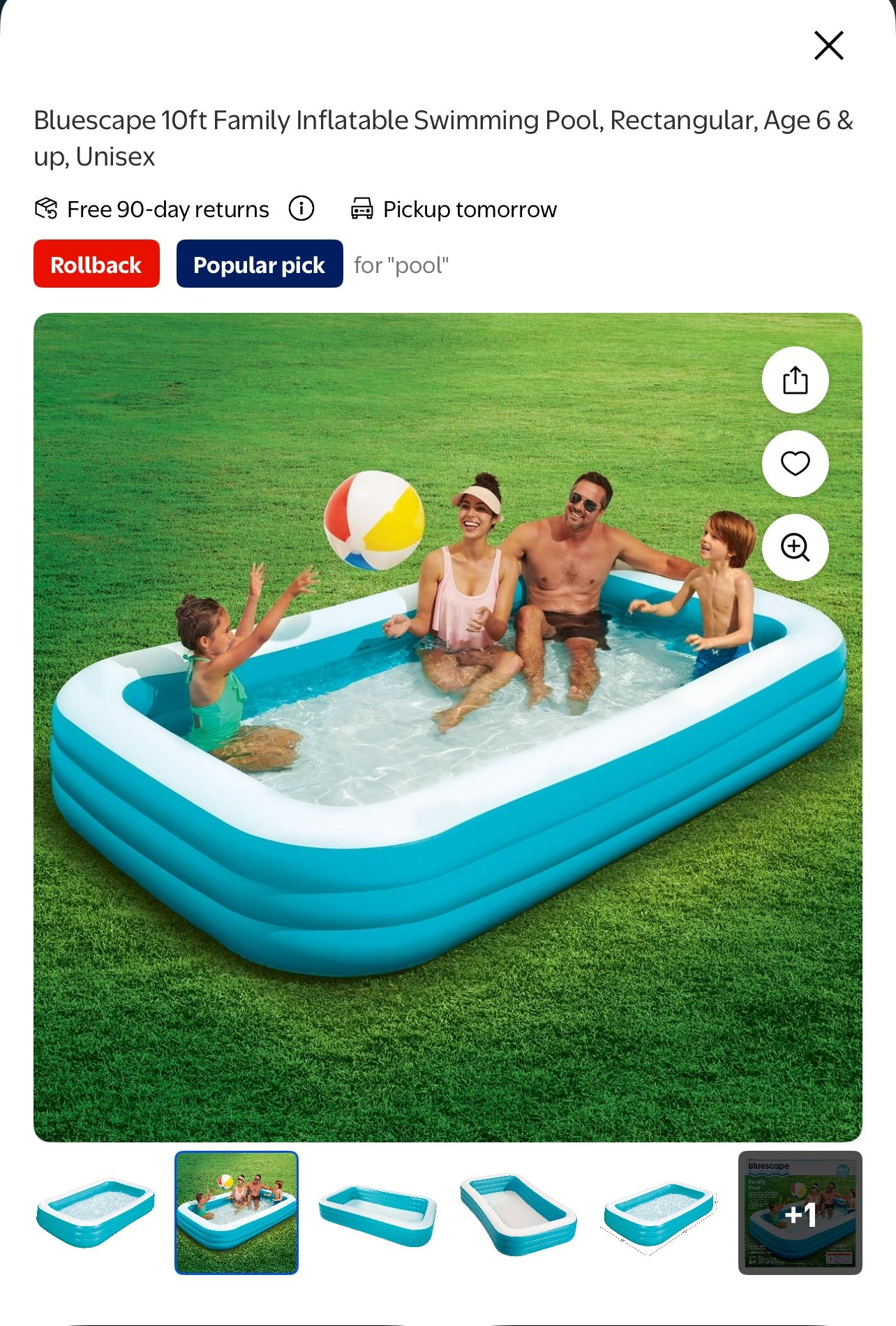  Inflatable Swimming Pool, Rectangular
