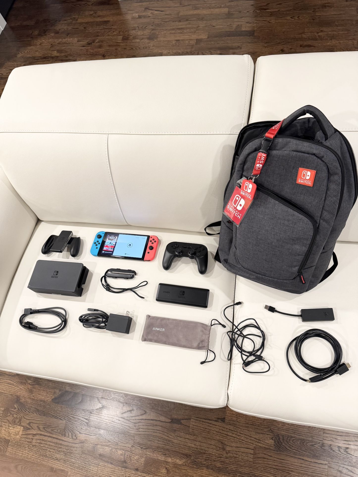 Like New Nintendo Switch OLED Model + 17 Digital Games + Official Nintendo Accessories + 8bitdo Controller