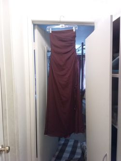 Maroon Strapless dress