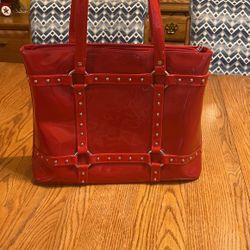 Beijo Red Patten Leather Purse