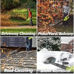 LAZYBOI Cordless Leaf Blower, 150MPH Electric Leaf Blower with 2.0Ah Battery  Dual-Speed Mode, Handheld Blowers for Cleaning Leaves, Snow, Debris, Yar