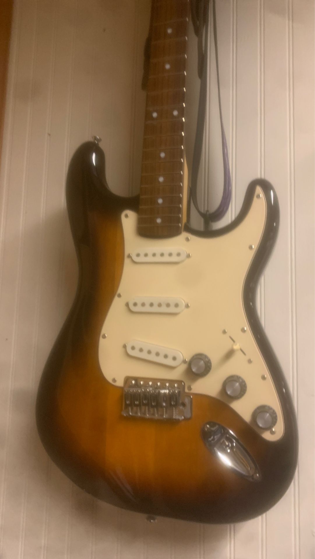Fender squier put together with all original squier parts but top line electronics
