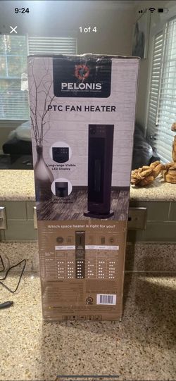 PELONIS Oscillating Ceramic Tower Indoor Space Heater for Home with Oscillation, Programmable Thermostat & ECO Mode, 12H Timer & Remote Control, Safet