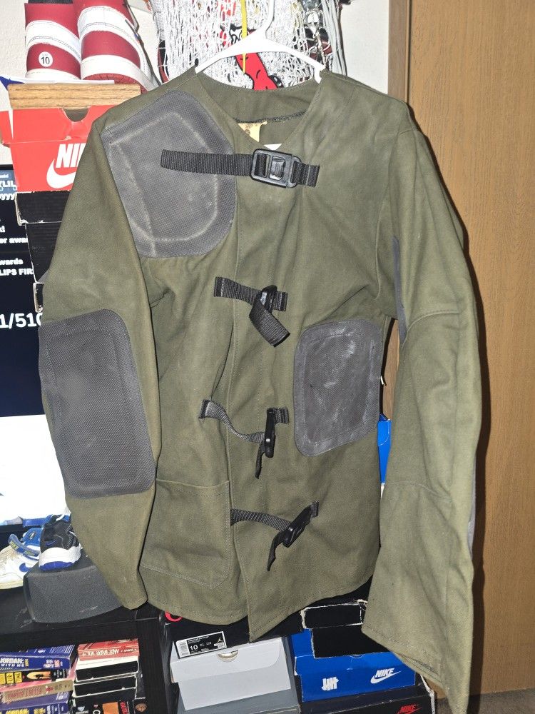 Vintage RARE Creedmoor Shooting Green Jacket Size 44 Cotton MADE IN USA