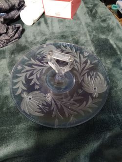Vintage glass platter