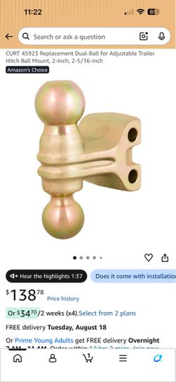 Dual-Ball for Adjustable Trailer Hitch Ball
