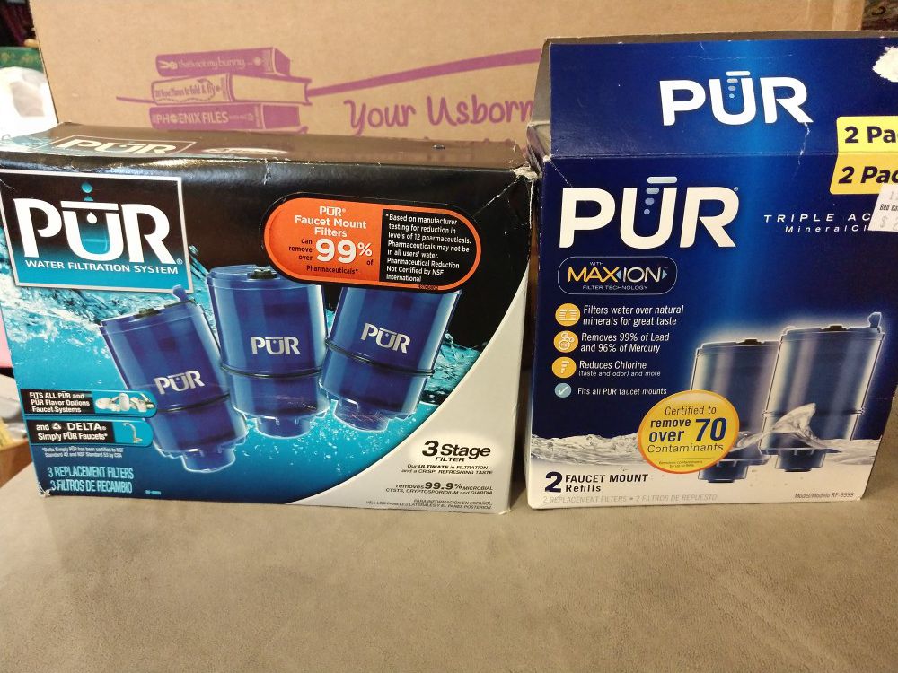 PUR water filtration system filters,new (4 filters)