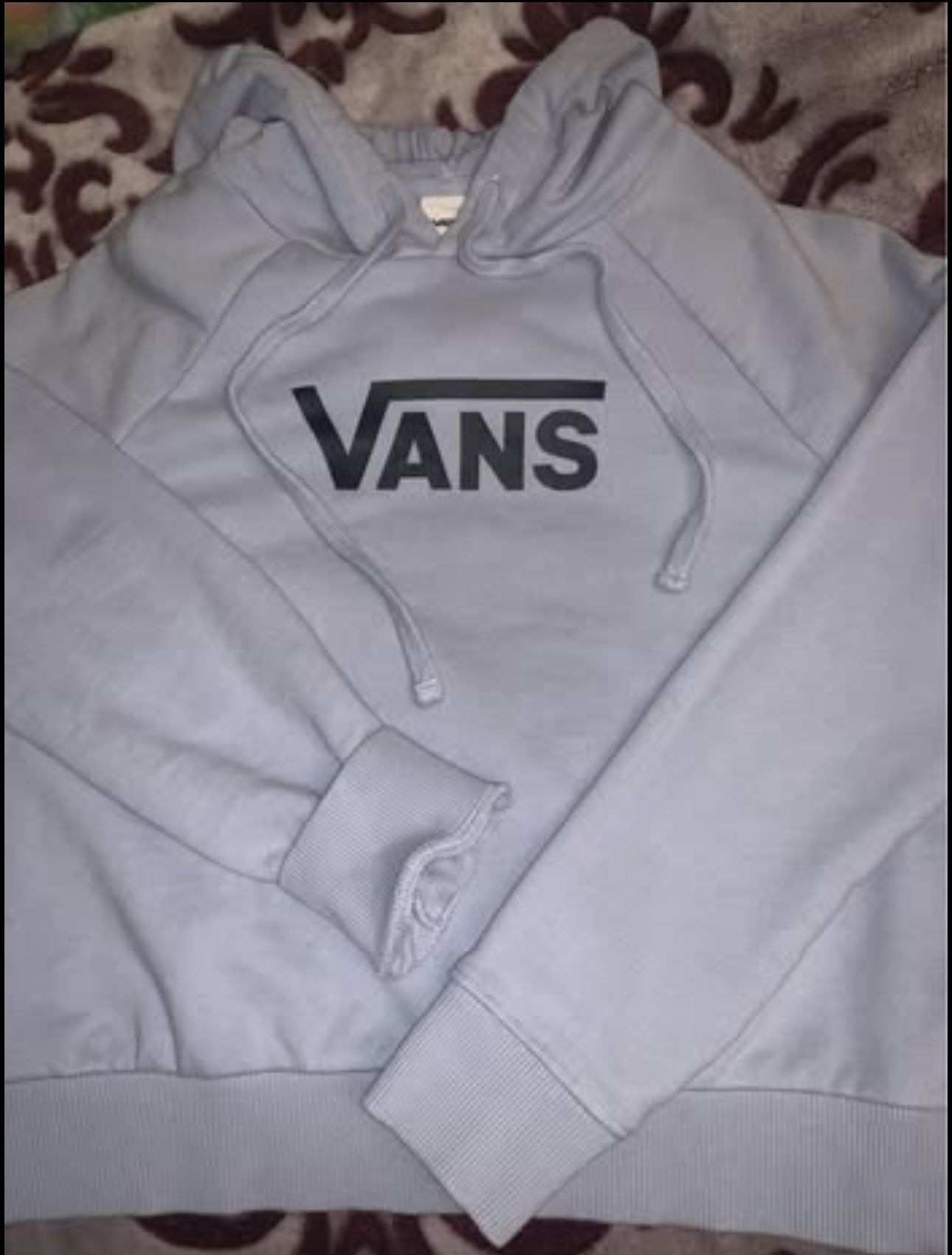 Light blue Vans cropped hoodie