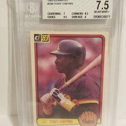 Tony Gwynn Rookie 1983 Donruss Baseball card  Graded 7.5 Near Mint