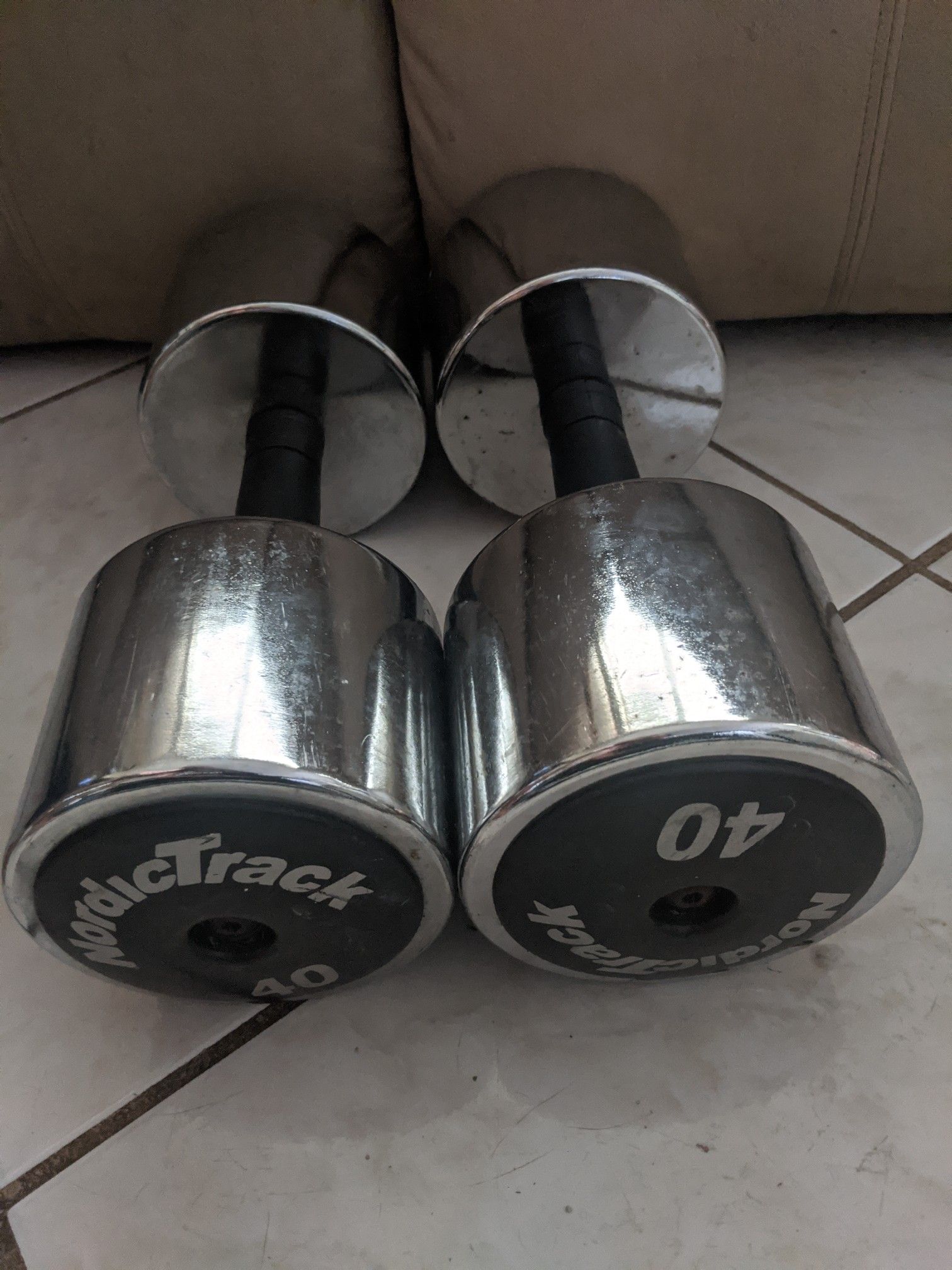 NordicTrack 40 lb dumbbell set!