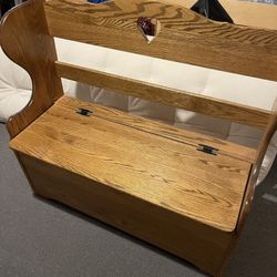 Solid Wood Storage Bench