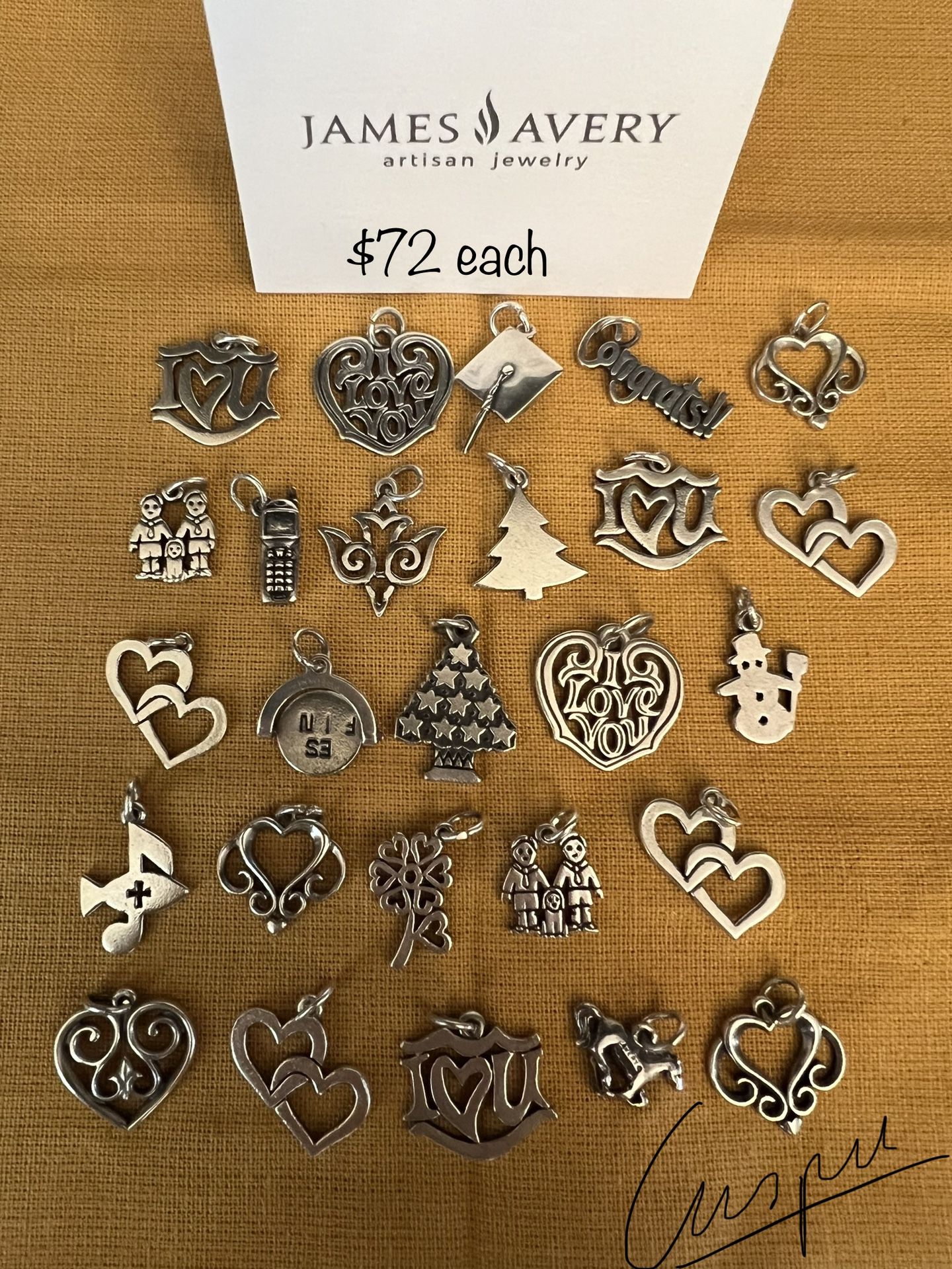 James Avery Charms $72 Each 