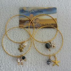 Gold plated bangle set