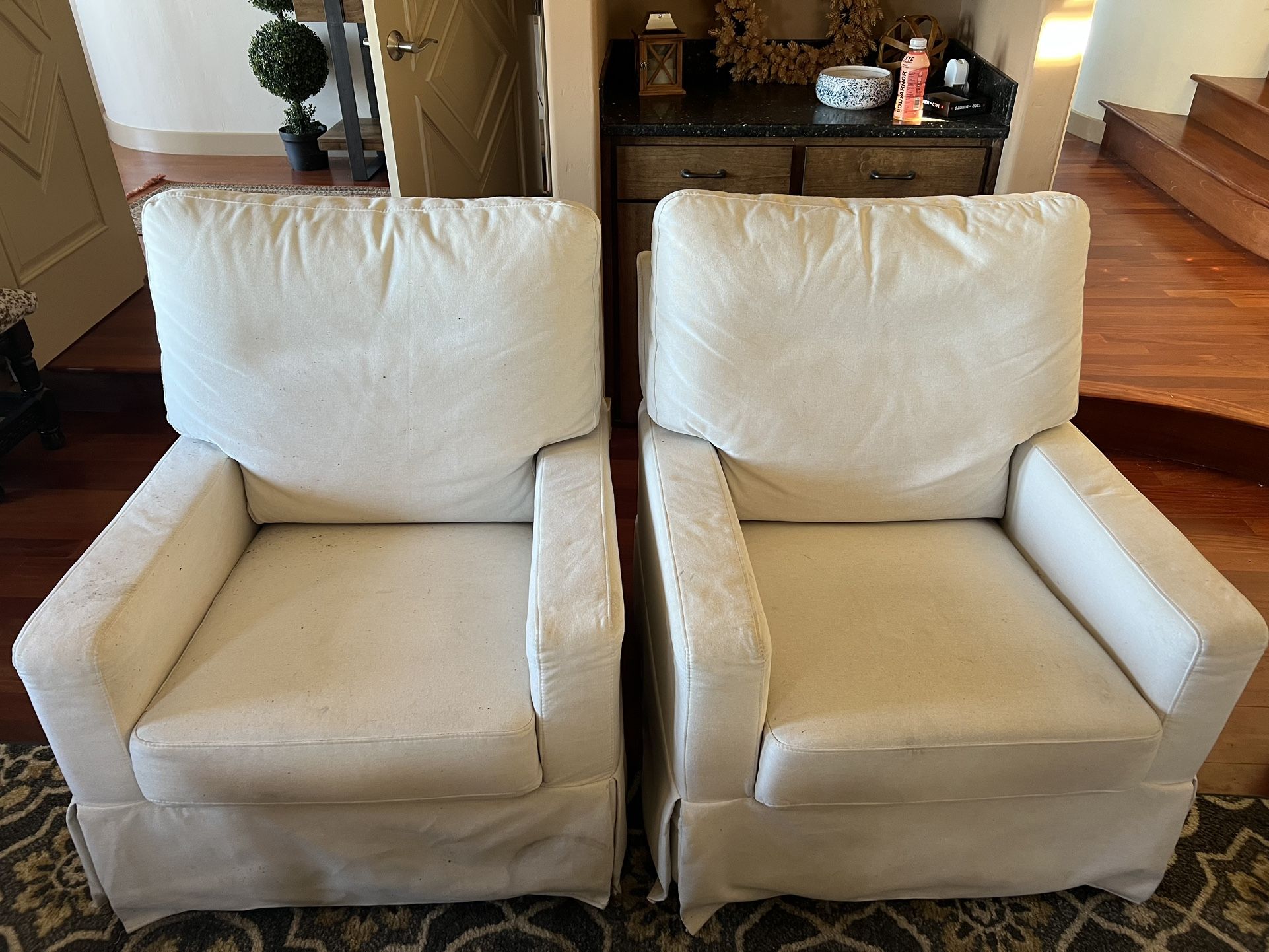 White Cream Rocking Chair Accent Chair