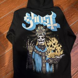 Ghost Metal Band Black Full Zip Hoodie Size SM Papa Emeritus