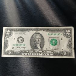 Star NOTE 2 Dollar Bill