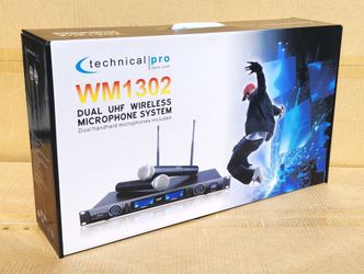 Professional Wireless Microphone Set 200 ft Long Distance 1/4 Output Dual XLR Mic System 🚨 Payment Options Available 🚨 No Credit Needed 🚨