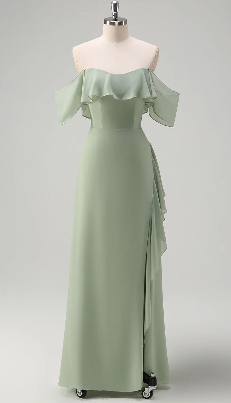 Light Green Strapless Bridesmaid Dress – Size 18W – Brand New in Package