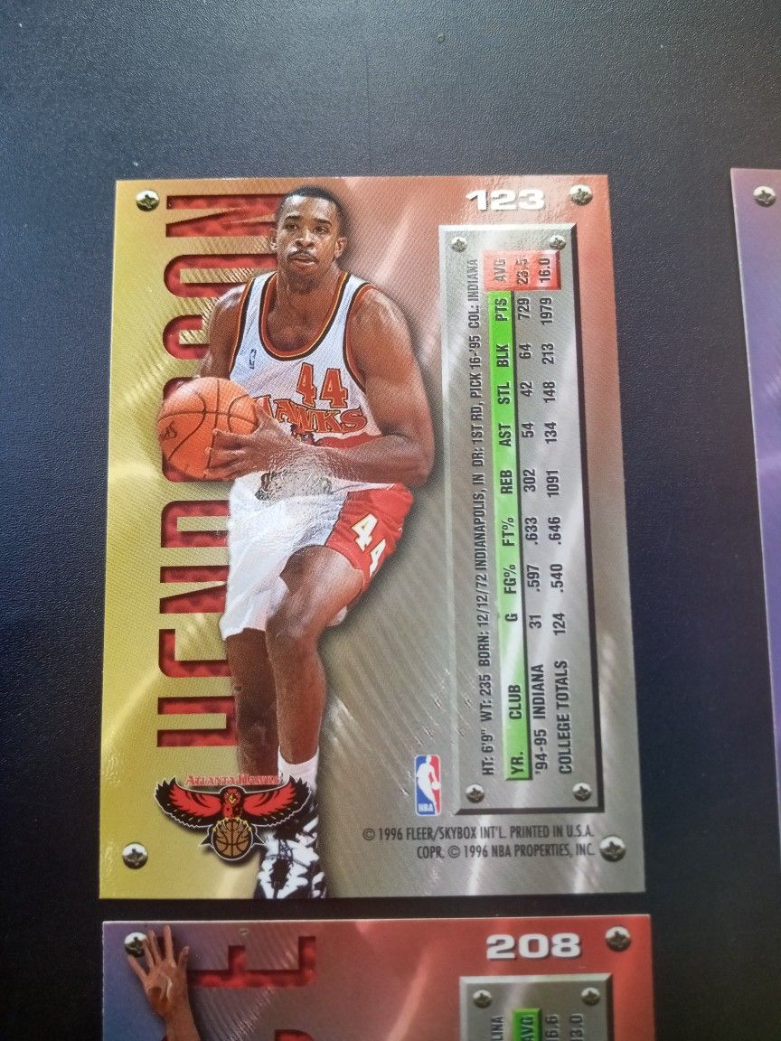 ROOKIE CARDS : Alan Henderson, Michael Finley, Rasheed Wallace And Shawn Respert