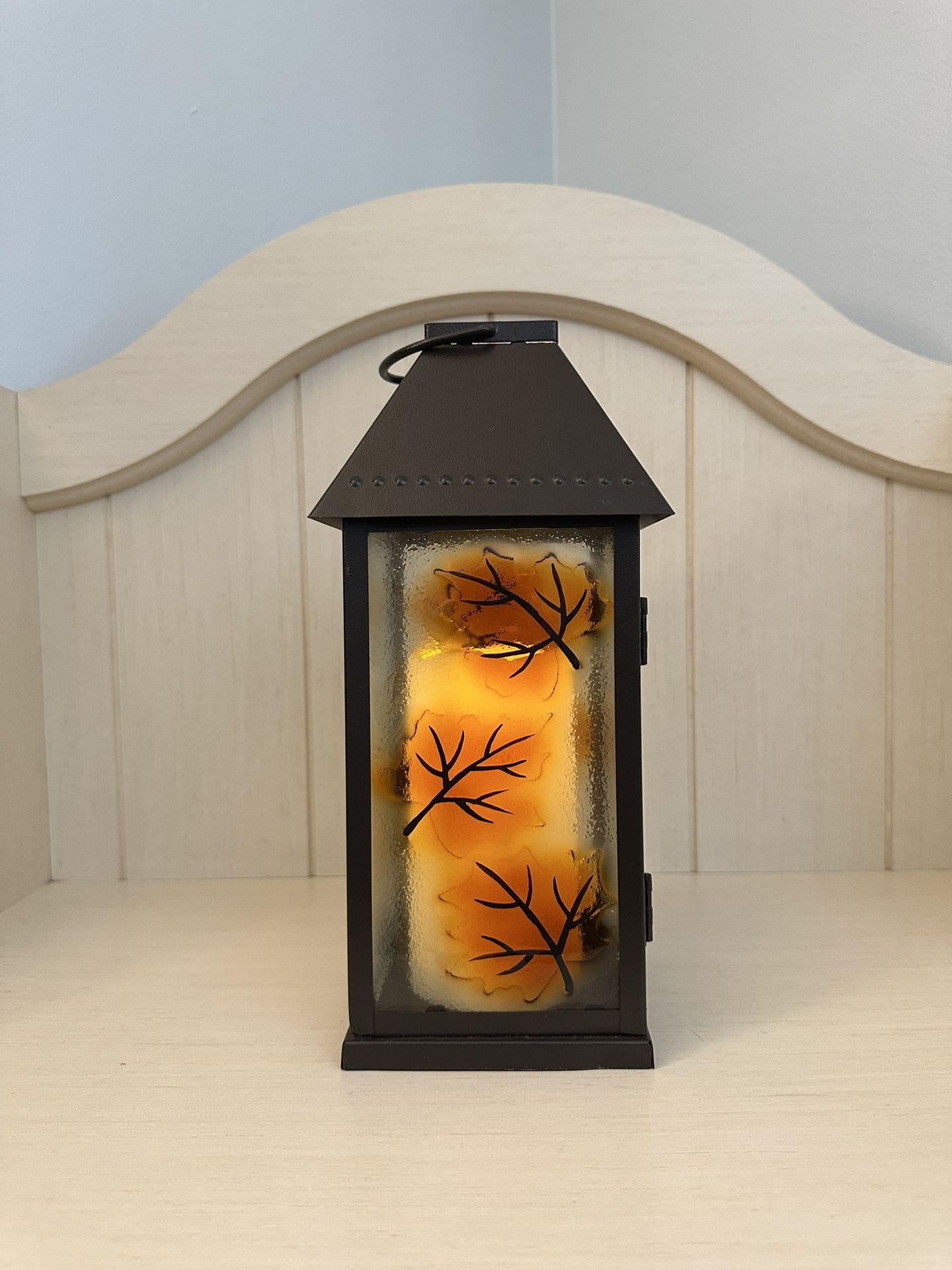 Lantern With LED Pillar Candle 🍁🍂