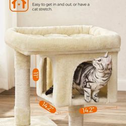   Feandrea Cat Tree, 33.1-Inch Cat Tower, L, Cat Condo for Large Cats