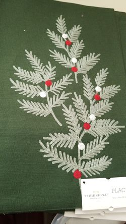 Green placemats pack of 6