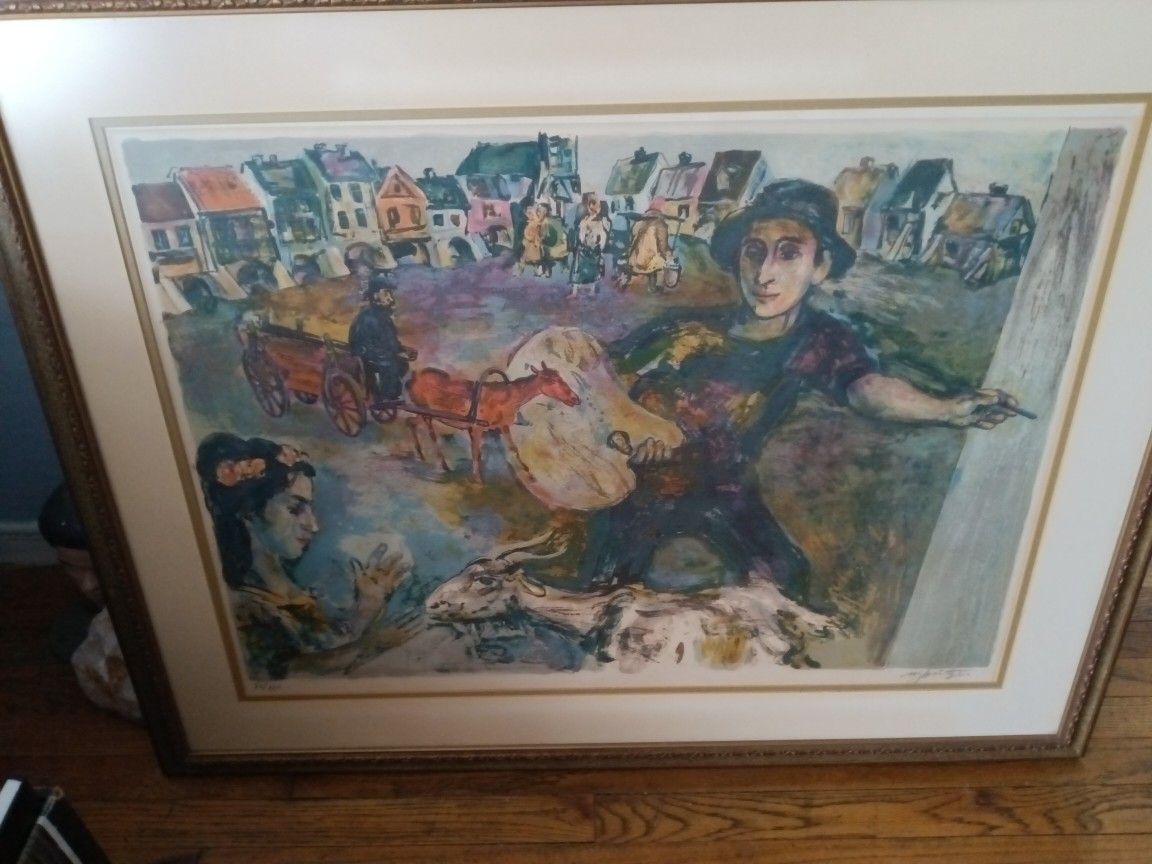 Framed Picture : Matted & Signed