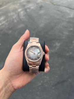 Seiko Rose Gold Arctic Roman Dial