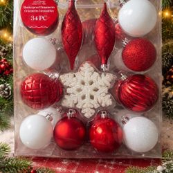 34 Piece Set Christmas Ornaments 