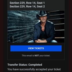 Tim McGraw Tickets #2 Available For Sale