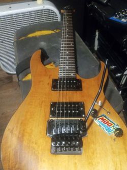 Ibanez rg 220 b 24 fret double lock trem Floyd rose liv locking nut plays good 75 bucks cash