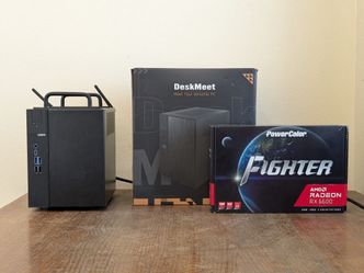 ASRock Deskmeet X600 ITX HTPC AMD Ryzen 7 8700f + Radeon RX 6600 Desktop PC Computer