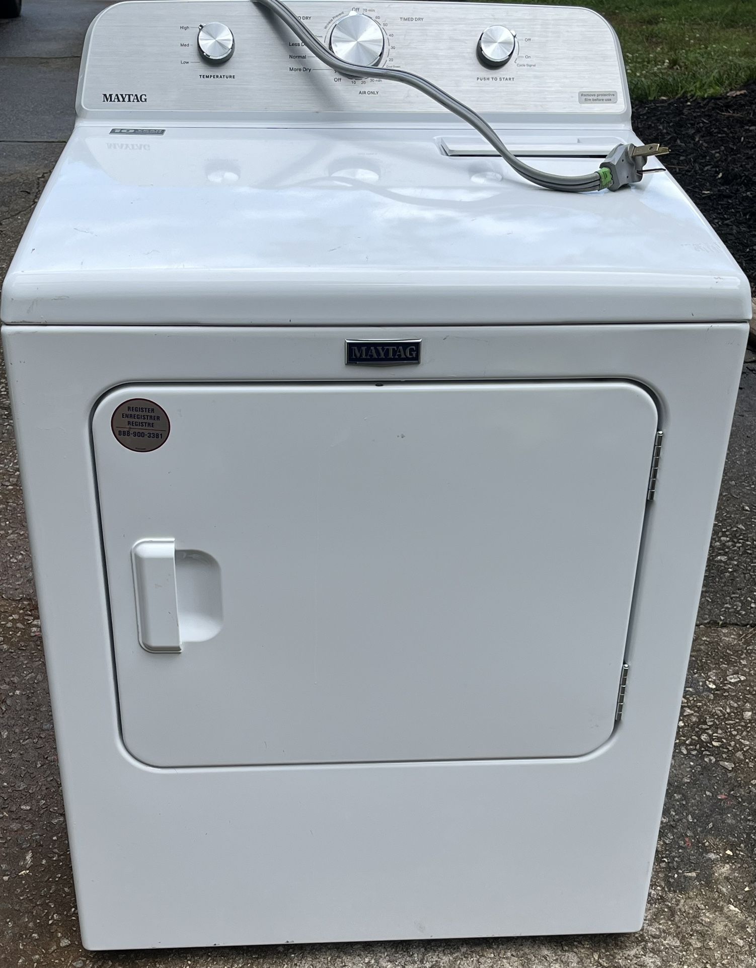 Maytag 7.0 cu. ft. Vented Electric Dryer in White Used 100