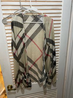Burberry Brit Nova Check Draped Cardigan